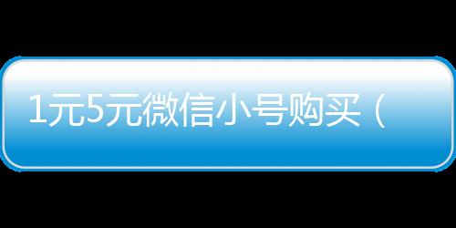 1元5元微信小号购买（1元5元微信小号新号白号在哪里买）