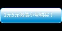 1元5元微信小号购买（买微信小号多少钱一个）